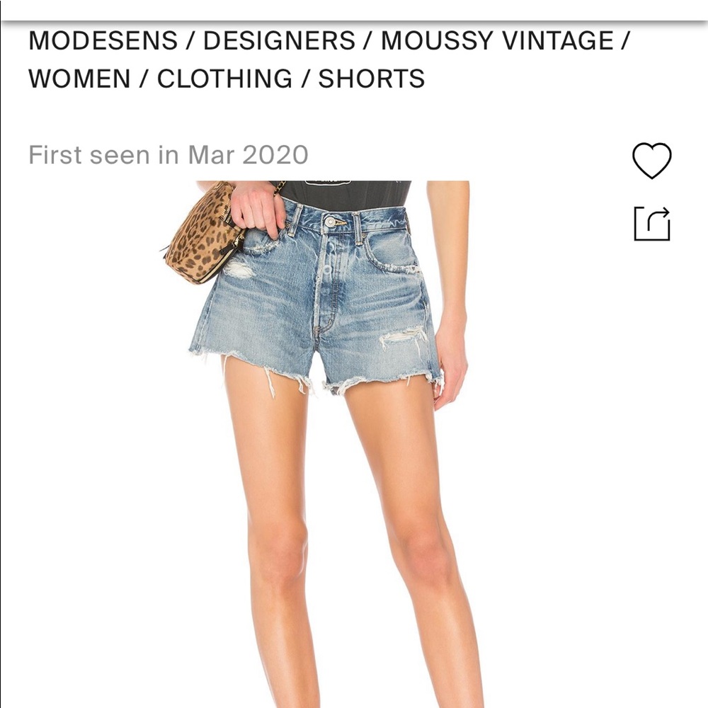 Moussy Vintage Chester Distressed Denim Shorts